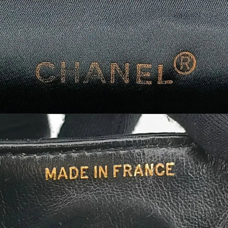 ra381-chanel-vintage-black-satin-lambskin-gold-chain-flap-bag