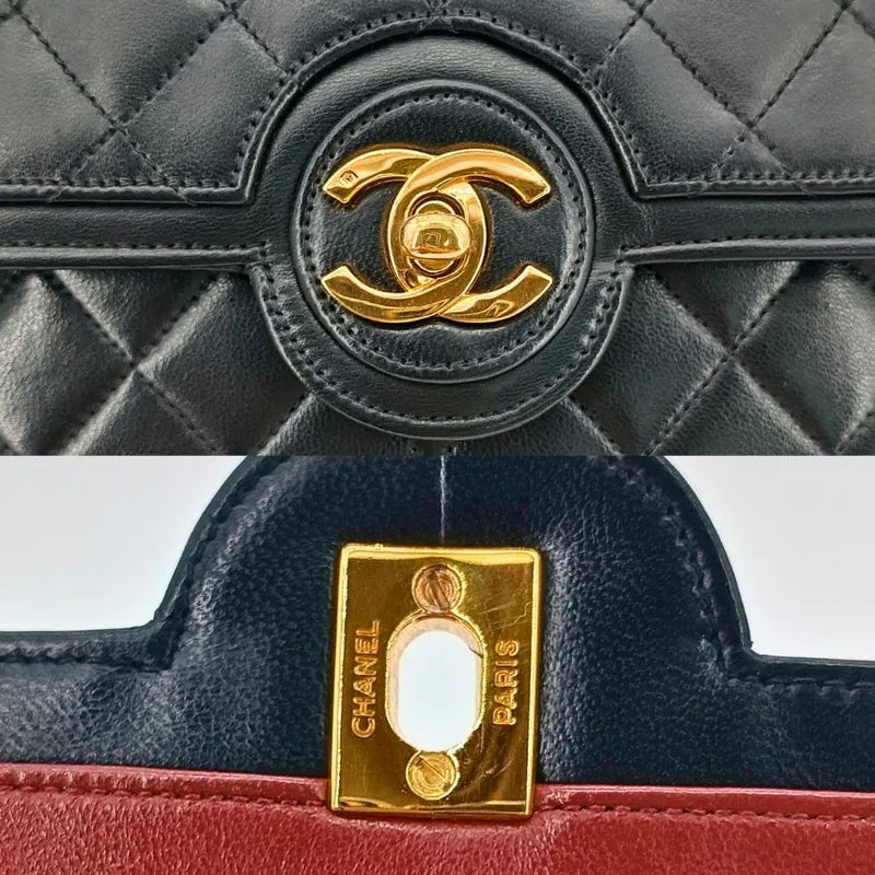 rb598-chanel-vintage-black-lambskin-quilted-flap-bag