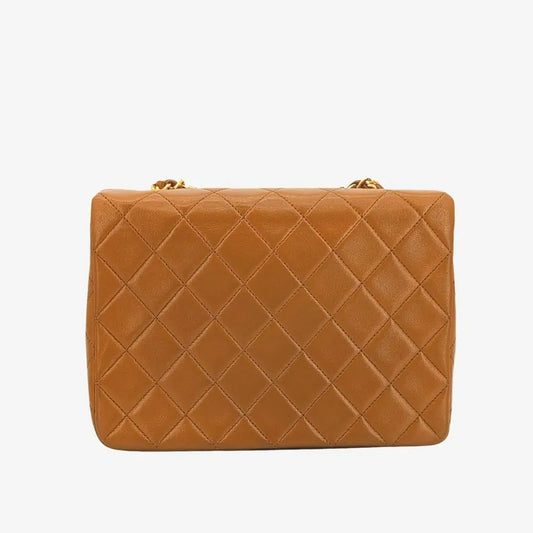 js678-chanel-vintage-brown-lambskin-20cm-mini-square-flap-bag