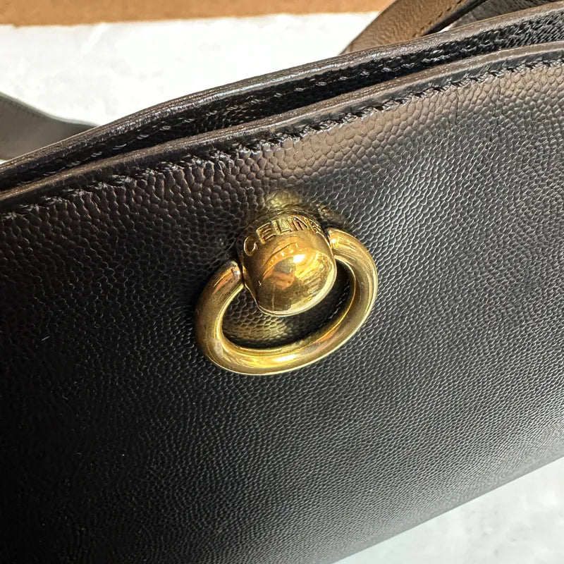 rc930-celine-vintage-black-leather-shoulder-bag