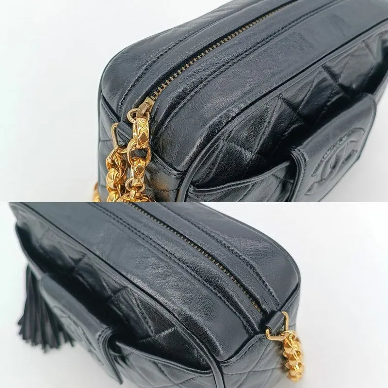 jt343-chanel-vintage-black-lambskin-gold-chain-tassel-camera-bag