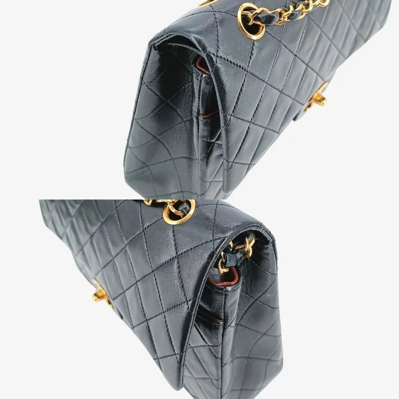 ra374-chanel-vintage-black-lambskin-25cm-flap-bag