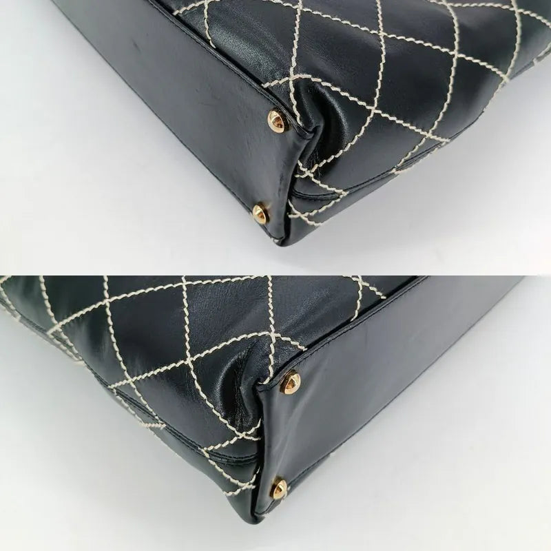 c472-chanel-vintage-black-calfskin-wild-stitch-tote-bag