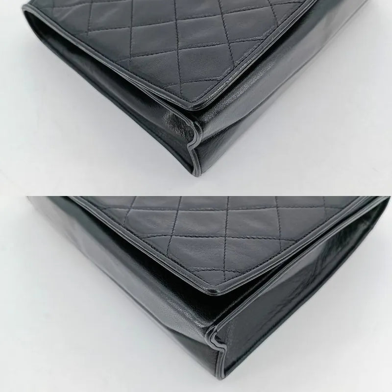 ju424-chanel-vintage-black-lambskin-quilted-flap-bag