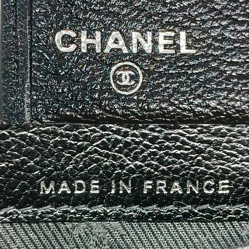 jw335-chanel-vintage-black-caviar-leather-long-wallet