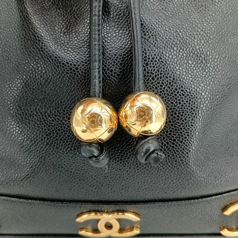 ra177-chanel-vintage-black-caviar-leather-gold-ball-bucket-bag