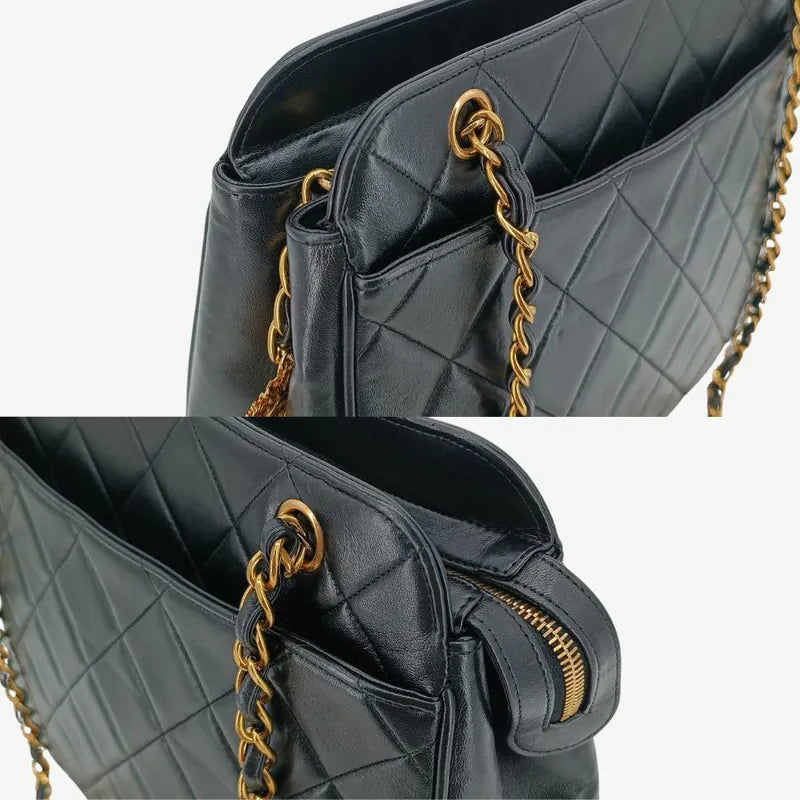 ju709-chanel-vintage-black-lambskin-sun-flower-charm-tote-bag
