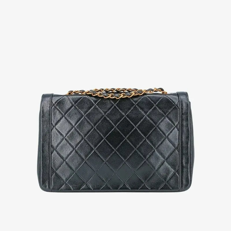 ra088-chanel-vintage-black-lambskin-quilted-flap-bag