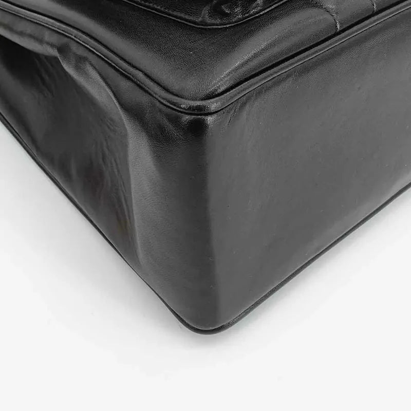 jq883-chanel-vintage-black-lambskin-flap-tote-bag