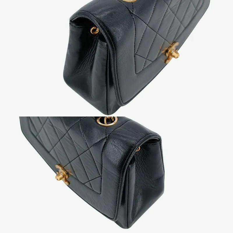 rb017-chanel-vintage-black-lambskin-22cm-diana-flap-bag