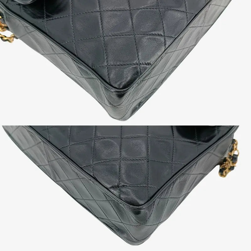 c422-chanel-vintage-black-lambskin-clover-chain-camera-bag