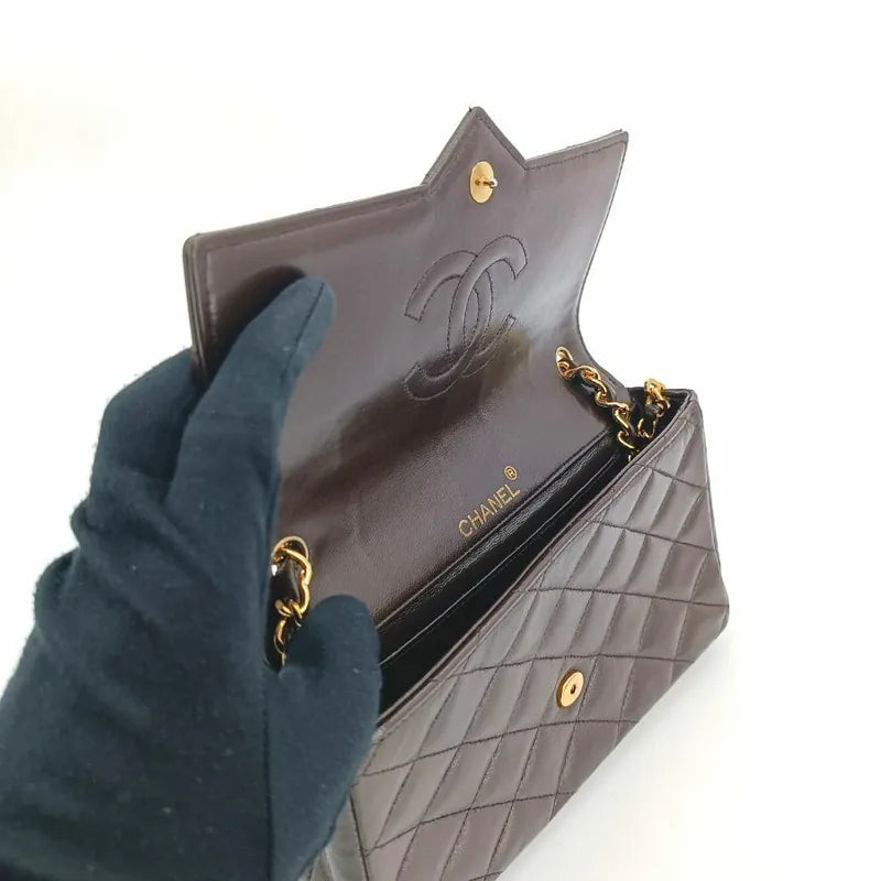 jr621-chanel-vintage-brown-lambskin-pointed-flap-bag