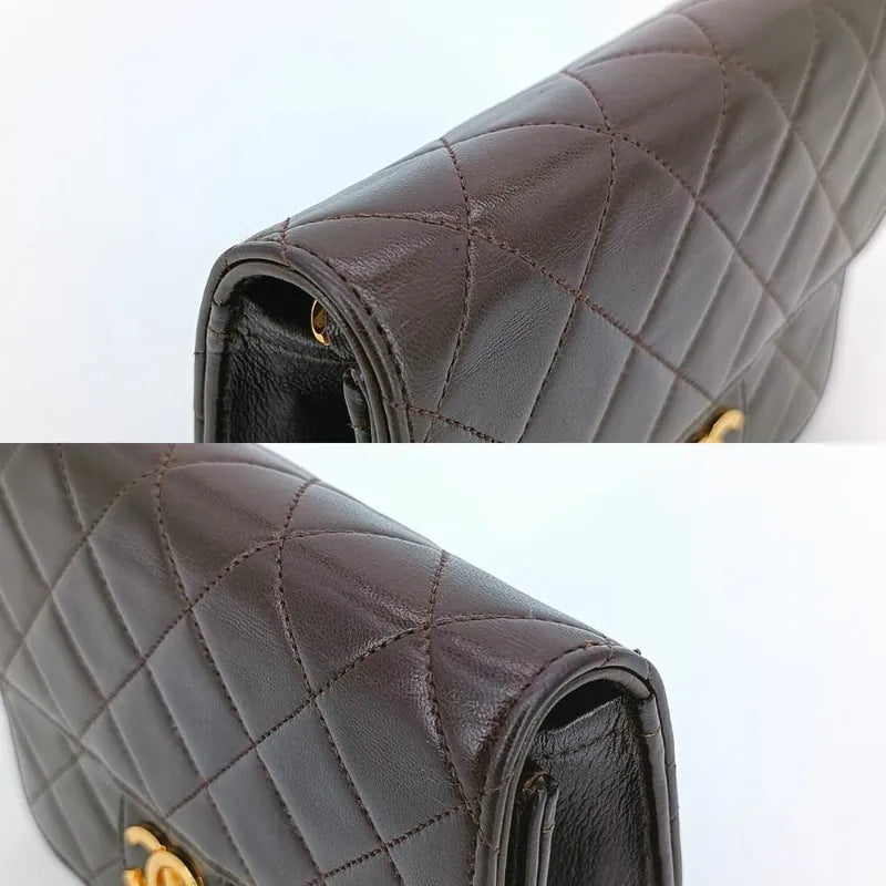 ra230-chanel-vintage-brown-lambskin-quilted-flap-bag