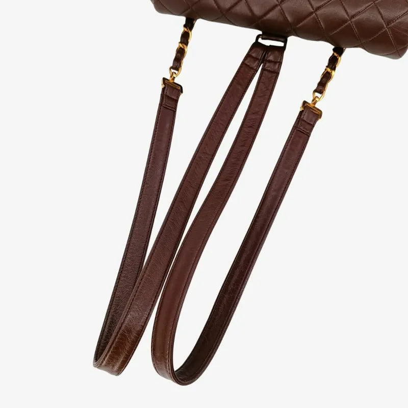c411-chanel-vintage-brown-lambskin-flap-backpack