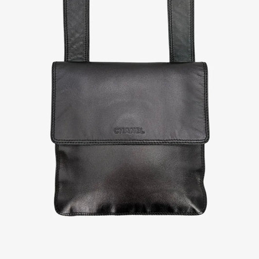 JAH211 - CHANEL Vintage Metallic Gray Lambskin Flap Bag