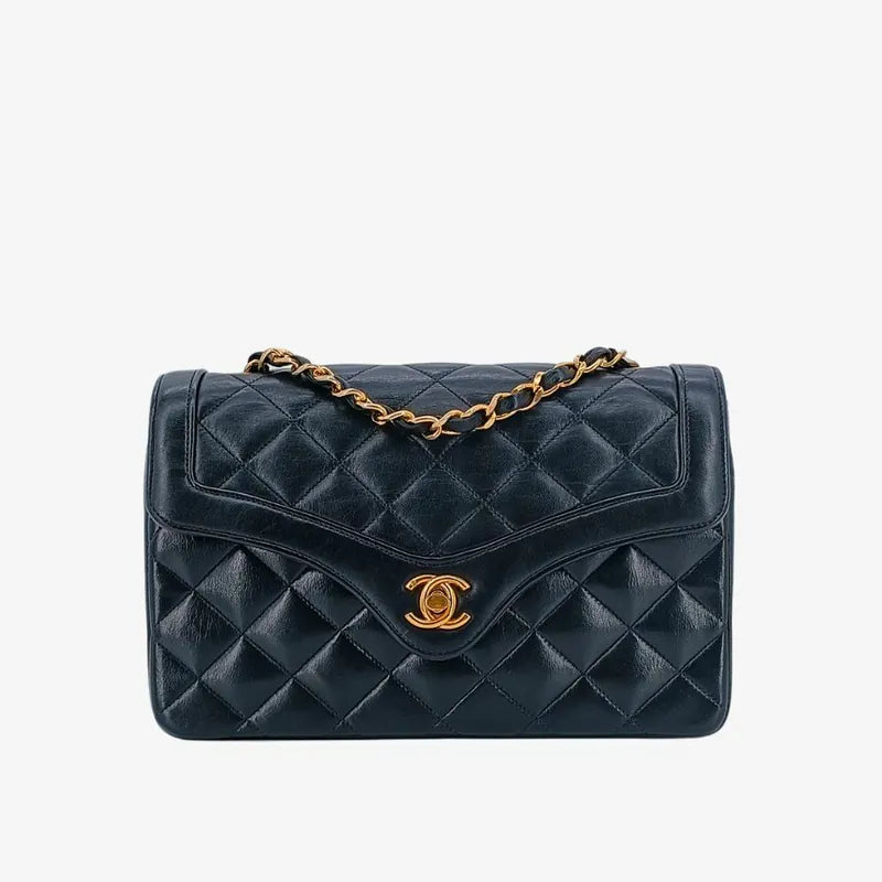 jt969-chanel-vintage-black-lambskin-quilted-flap-bag