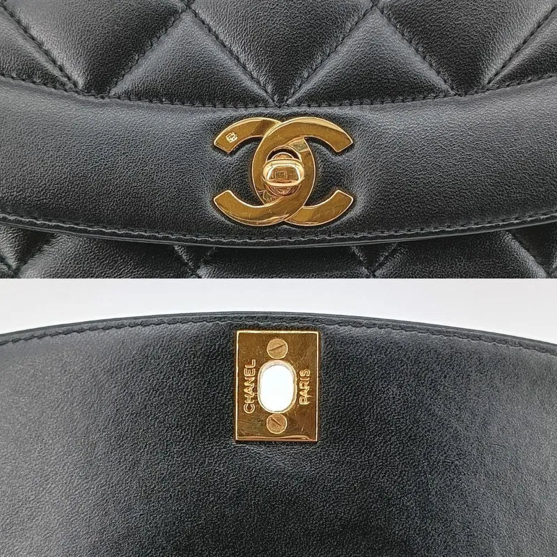 jt637-chanel-vintage-black-lambskin-25cm-diana-flap-bag