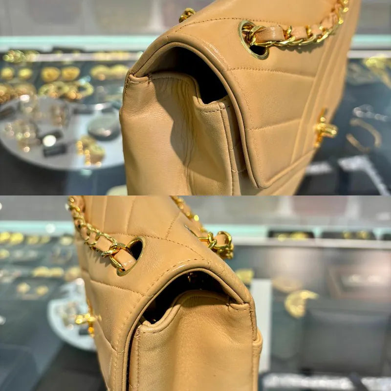 rc143-chanel-vintage-beige-lambskin-cross-stripe-flap-bag