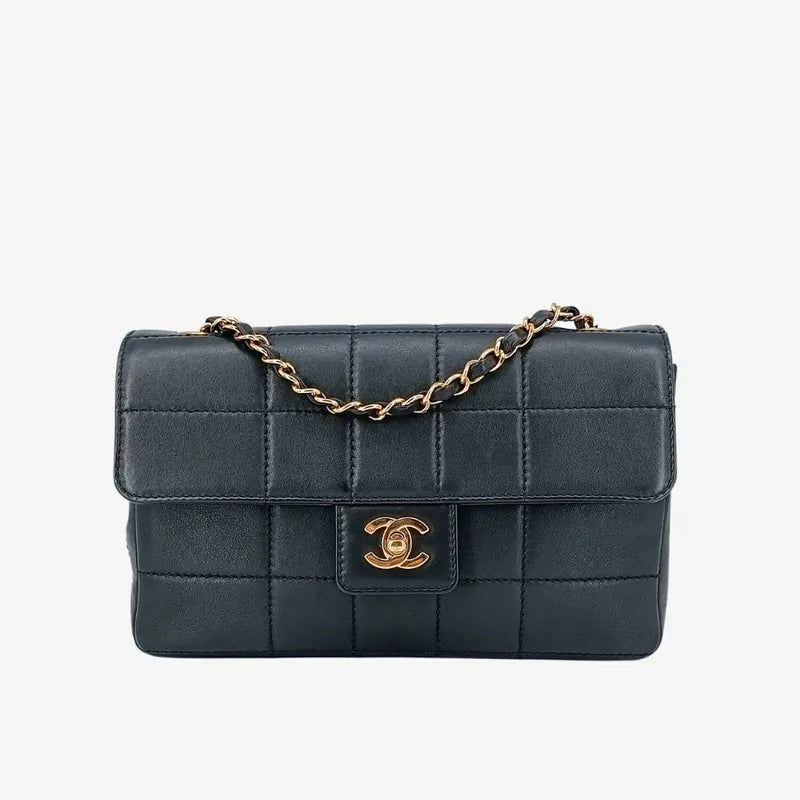 90199599-chanel-vintage-black-lambskin-chocolate-bar-flap-bag