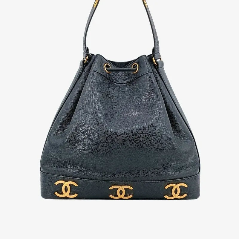 ra193-chanel-vintage-black-caviar-leather-gold-ball-bucket-bag