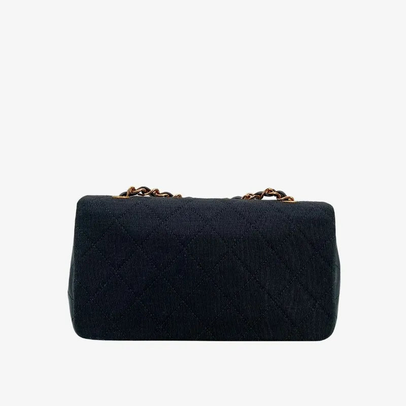 js716-chanel-vintage-black-cotton-lambskin-full-flap-bag