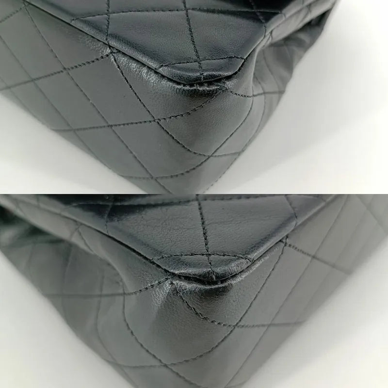 js520-chanel-vintage-black-lambskin-25cm-classic-flap-bag