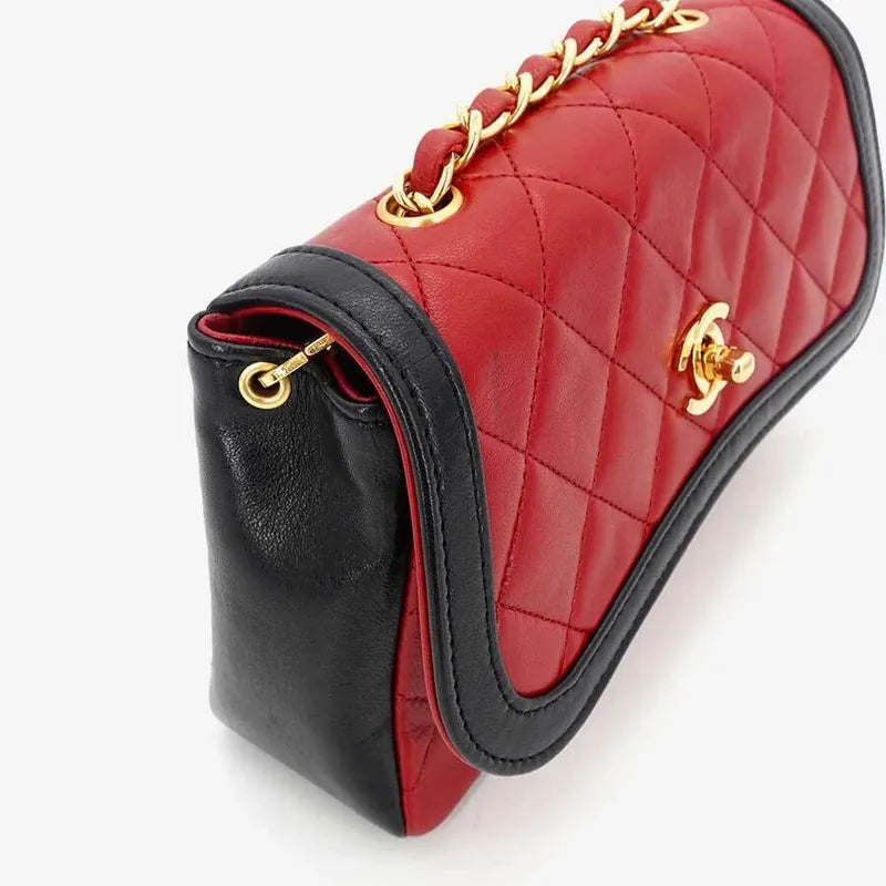 js002-chanel-vintage-bicolor-red-black-lambskin-quilted-flap-bag