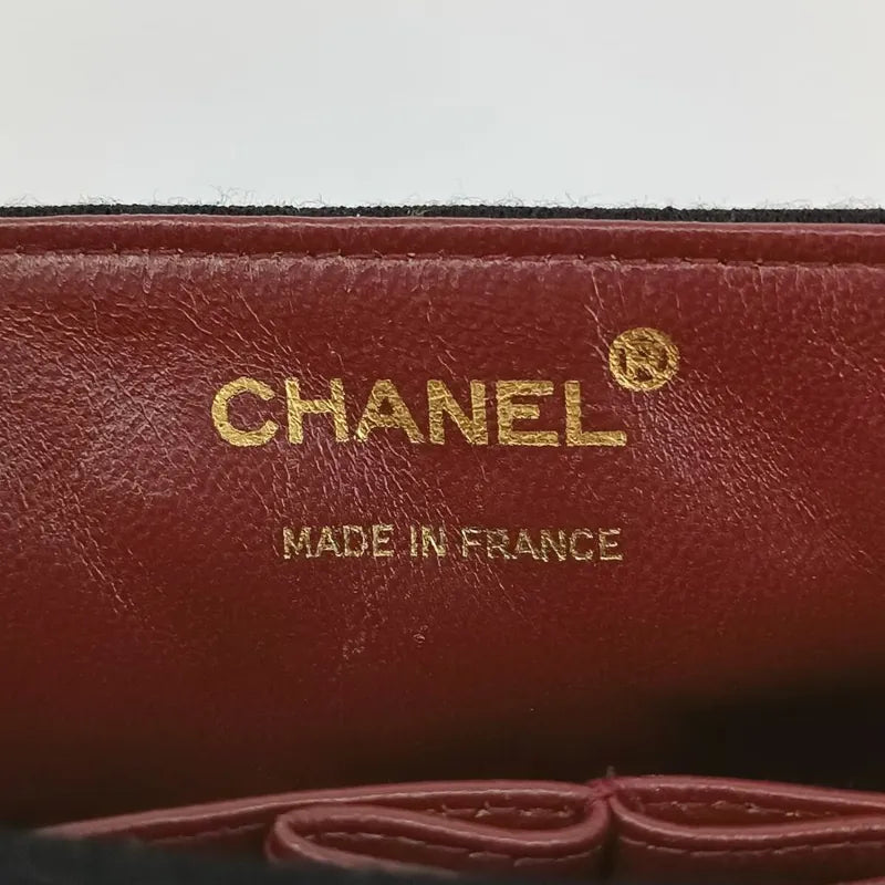 js519-chanel-vintage-black-cotton-lambskin-full-flap-bag
