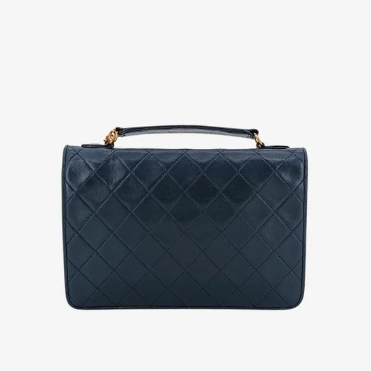 ra293-chanel-vintage-navy-lambskin-double-turnlock-flap-bag
