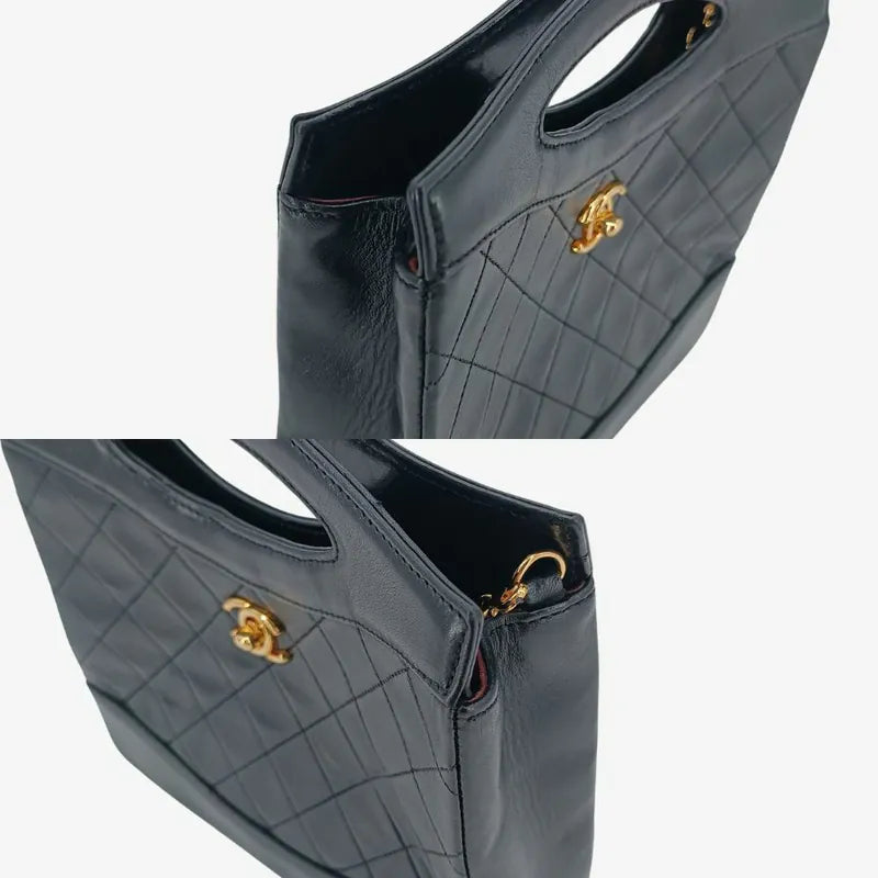jah162-chanel-vintage-black-lambskin-mini-31-tote-bag
