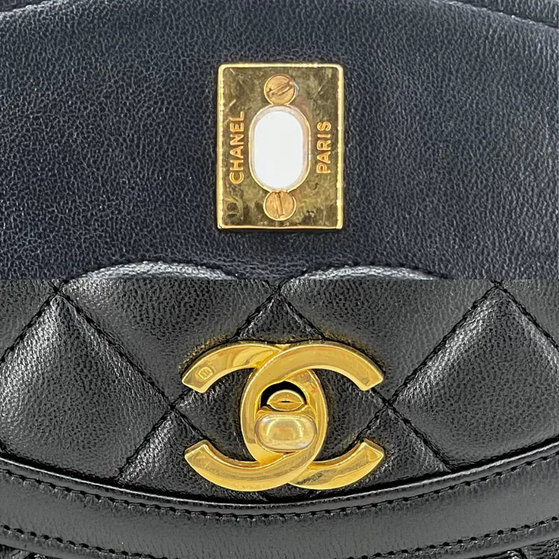 jw847-chanel-vintage-black-lambskin-quilted-flap-bag