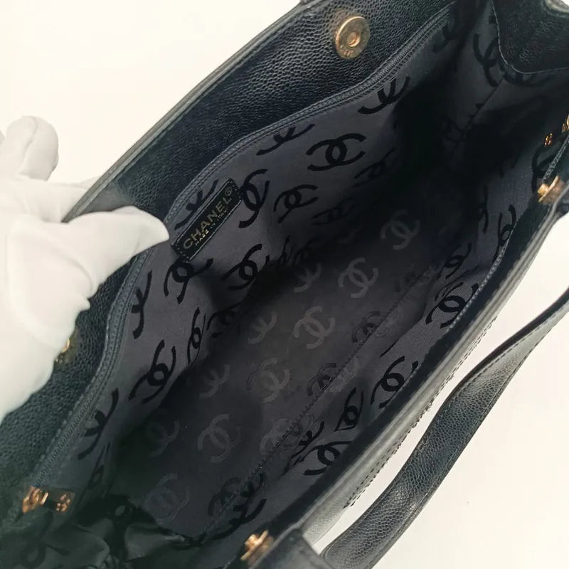 jah184-chanel-vintage-black-caviar-leather-tote-bag