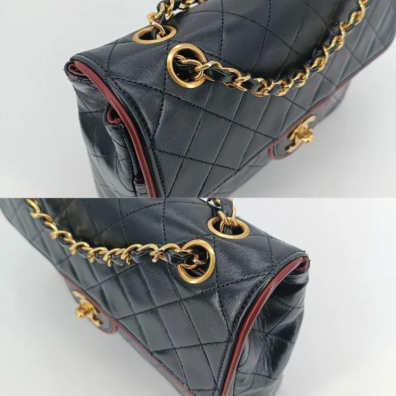 jt148-chanel-vintage-black-lambskin-23cm-flap-bag