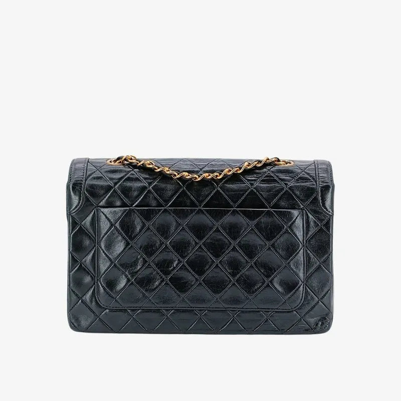 jah150-chanel-vintage-black-lambskin-quilted-flap-bag