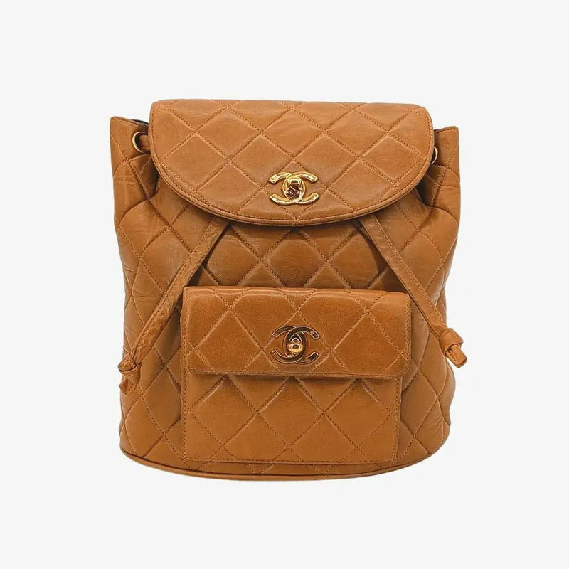c339-chanel-vintage-brown-lambskin-duma-backpack