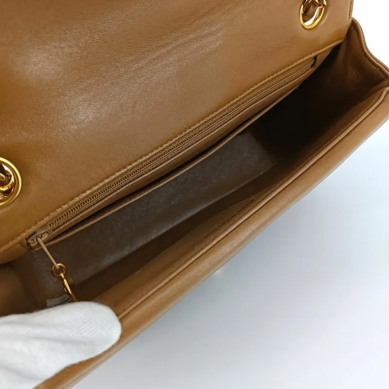 js500-chanel-vintage-light-brown-lambskin-horizontal-stripes-flap-bag