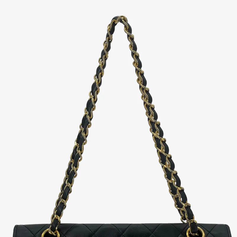 jw847-chanel-vintage-black-lambskin-quilted-flap-bag