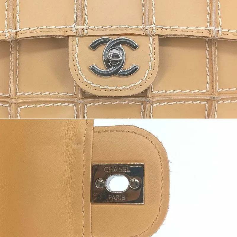 ra181-chanel-vintage-beige-calfskin-wild-stitch-chocolate-bar-flap-bag