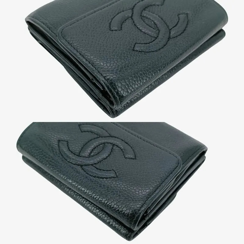 ju280-chanel-vintage-dark-green-caviar-leather-bifold-wallet