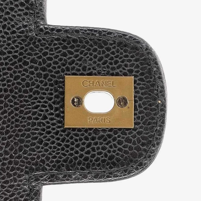 jr710-chanel-vintage-black-caviar-leather-flap-bag