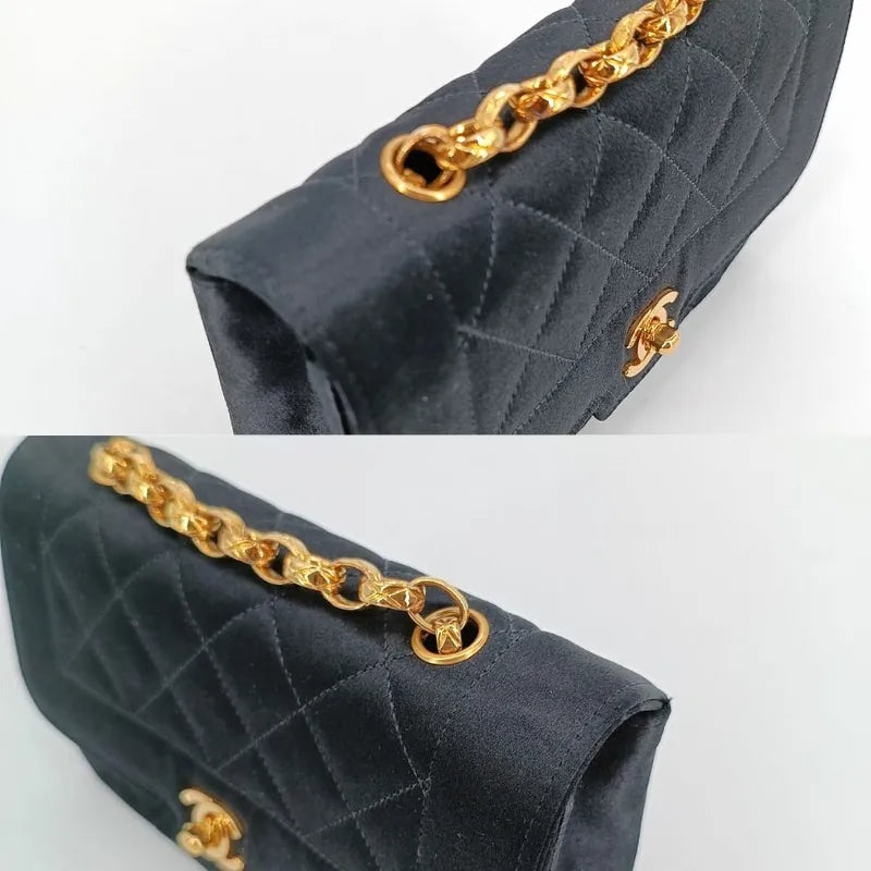c455-chanel-vintage-black-satin-gold-chain-mini-flap-bag