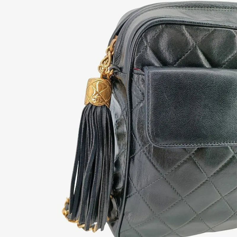 c422-chanel-vintage-black-lambskin-clover-chain-camera-bag