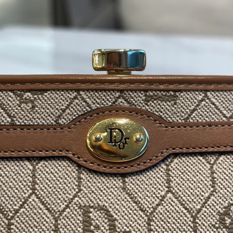 re169-christian-dior-beige-honeycomb-coin-case-wallet