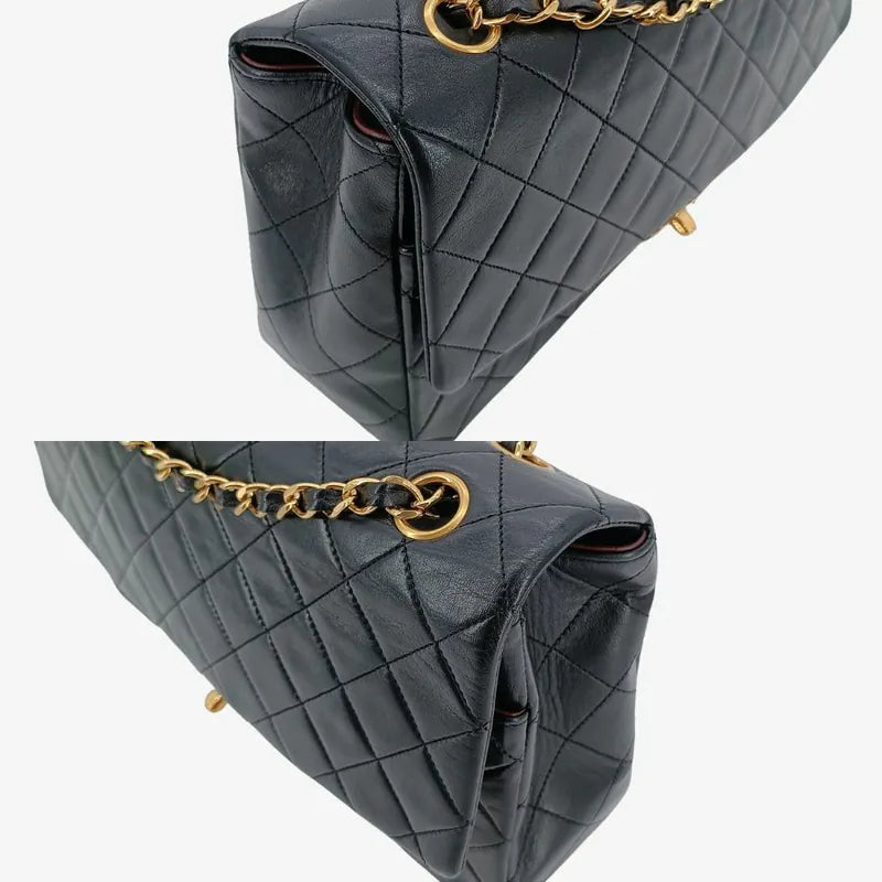 rb118-chanel-vintage-black-lambskin-27cm-classic-flap-bag