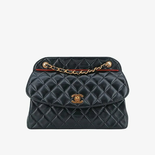 jt884-chanel-vintage-black-lambskin-flap-bag