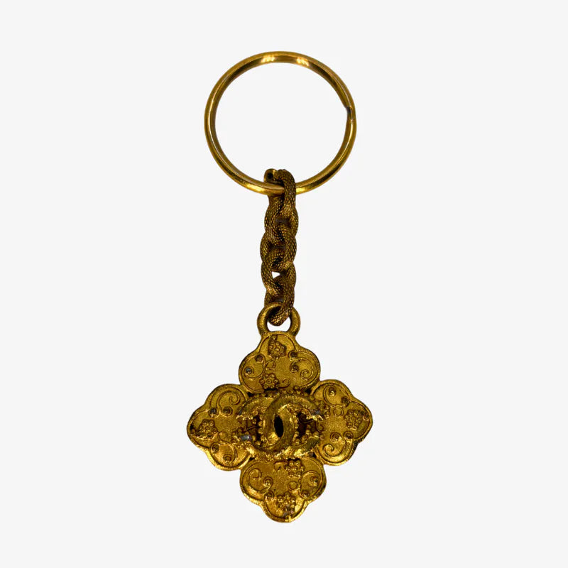 jx851-chanel-vintage-gold-key-ring