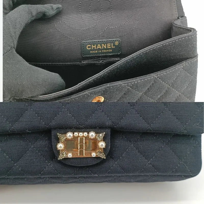 c385-chanel-vintage-black-cotton-255-rhinestone-flap-bag