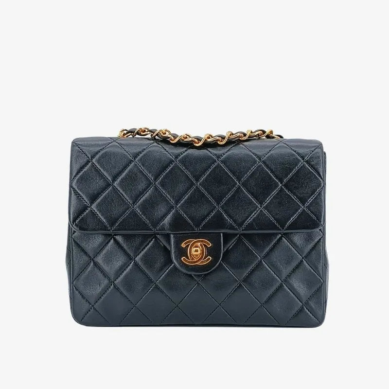 jt584-chanel-vintage-black-lambskin-20cm-mini-square-flap-bag