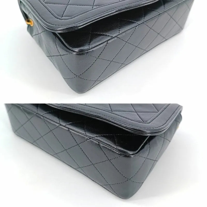 jt214-chanel-vintage-black-lambskin-gold-chain-flap-bag