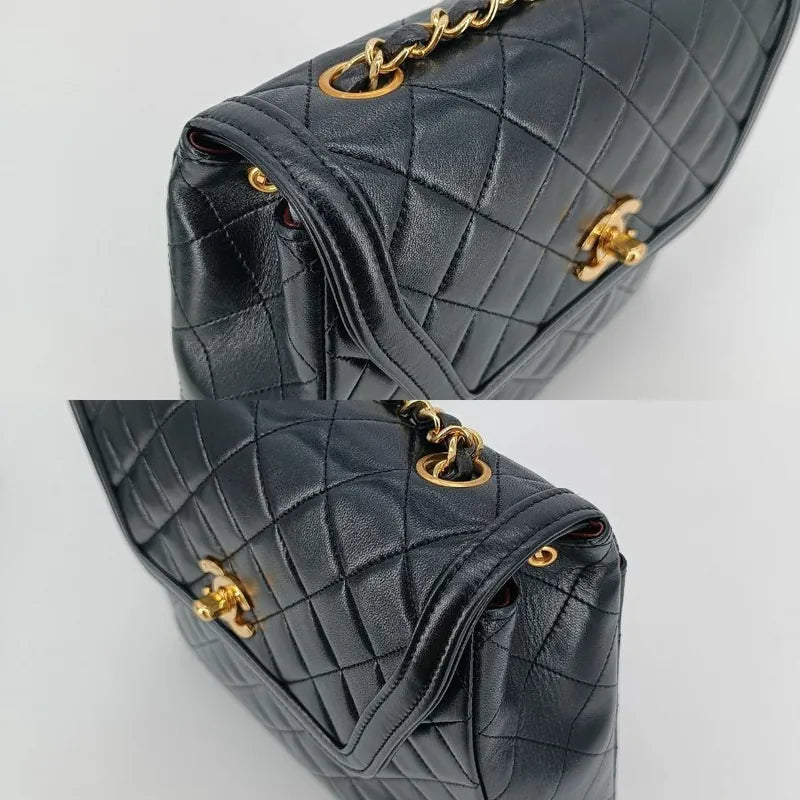 js078-chanel-vintage-black-lambskin-trapezoid-flap-bag